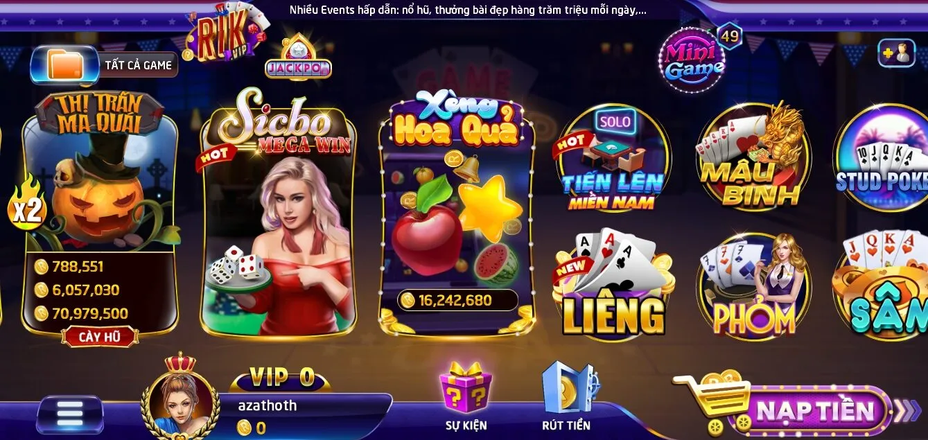 Điểm qua một vài sản phẩm cược hot tại cổng game Rikvip